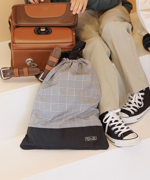 GLOBAL WORK（グローバルワーク）の「洗えるスクール巾着L/641386（ハンドバッグ・キッズ・グレー系その他3/ピンク/グリーン/ホワイト/ブルー系その他4/その他/グレー系その他/ライトブルー/ブラック/カーキ・FREE）」の4枚目の写真