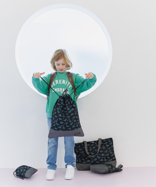 GLOBAL WORK（グローバルワーク）の「洗えるスクール巾着L/641386（ハンドバッグ・キッズ・グレー系その他3/ピンク/グリーン/ホワイト/ブルー系その他4/その他/グレー系その他/ライトブルー/ブラック/カーキ・FREE）」の18枚目の写真