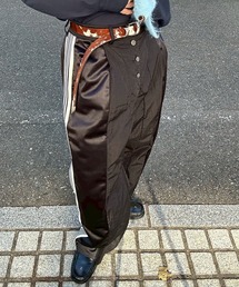 【ユニセックス】ナイロン*ジャージ切替えトラックパンツ