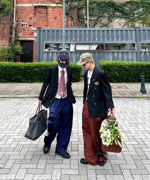 UNDERSTATEMENTs（アンダーステイトメント）の「【ユニセックス】ナイロン*ジャージ切替えトラックパンツ（その他パンツ・メンズ・ネイビー/ブラウン/ブラック・X-SMALL/SMALL/MEDIUM/LARGE）」の11枚目の写真