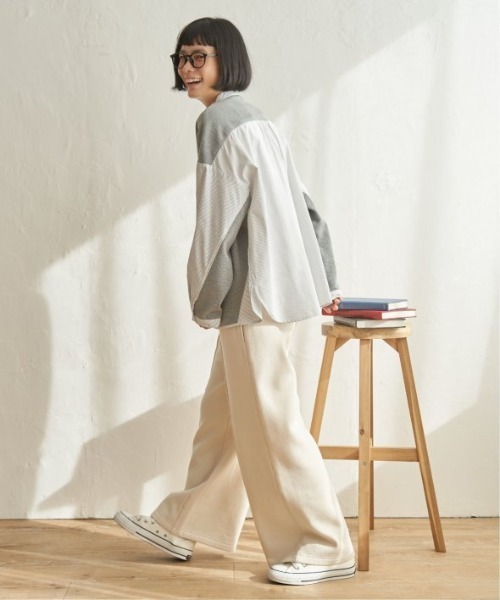 LBC（エルビーシー）の「異素材切り替えシャツ（シャツ/ブラウス・レディース・グレー/ベージュ/ダークグレー/ブルー・M）」の15枚目の写真