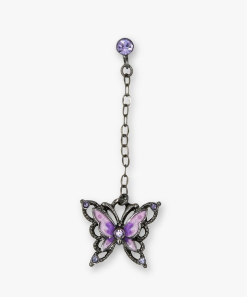 ANNA SUI（アナスイ）の「蝶モチーフ ピアス（ピアス（両耳用）・レディース・パープル・ONE SIZE）」の2枚目の写真
