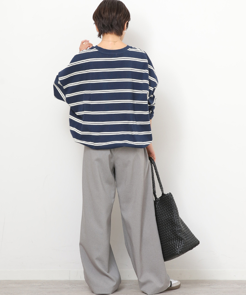 JOURNAL STANDARD relume（ジャーナルスタンダード　レリューム）の「《追加 / 新色》ギャザーヘムロングスリーブ（Tシャツ/カットソー・レディース・ブラック/ライトグレー/ナチュラル/ネイビー/ホワイト・FREE）」の19枚目の写真