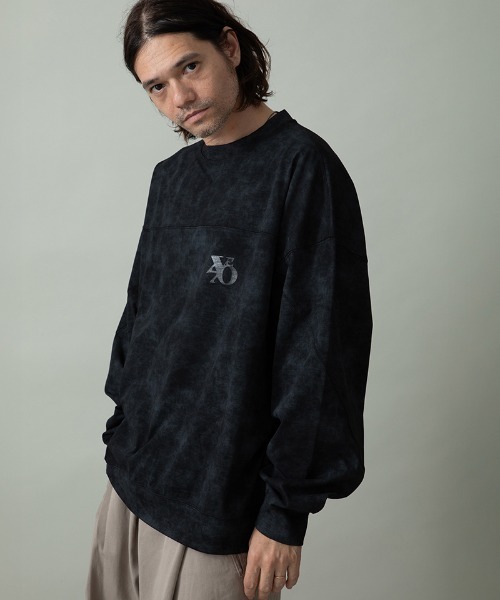 EGO TRIPPING(エゴトリッピング)の「mlt5592- SWITCHCUT カットソー(666651)(Tシャツ/カットソー・メンズ・ブラック/グレー・48/46)」の2枚目の写真