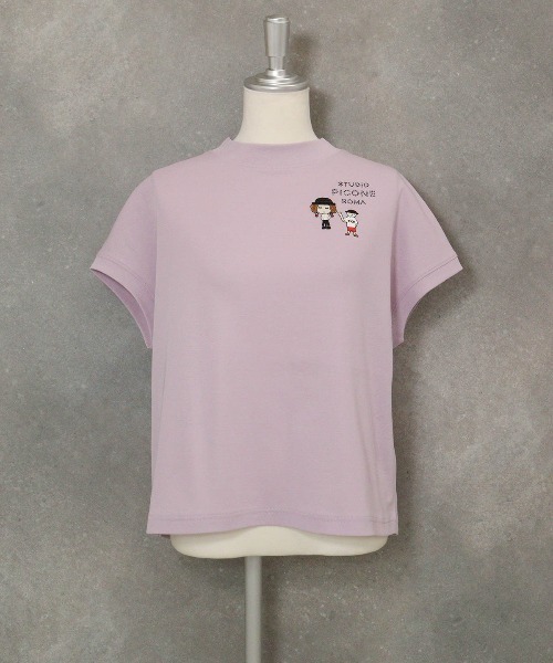 STUDIO PICONE(スタジオピッコーネ)の「コットン100%フレンチプルオーバー(Tシャツ/カットソー・レディース・ライトブルー/ホワイト/ブラウン/ライトパープル・LL/L/M)」の4枚目の写真