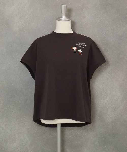 STUDIO PICONE(スタジオピッコーネ)の「コットン100%フレンチプルオーバー(Tシャツ/カットソー・レディース・ライトブルー/ホワイト/ブラウン/ライトパープル・LL/L/M)」の6枚目の写真