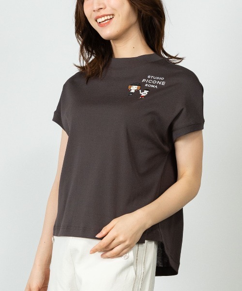 STUDIO PICONE(スタジオピッコーネ)の「コットン100%フレンチプルオーバー(Tシャツ/カットソー・レディース・ライトブルー/ホワイト/ブラウン/ライトパープル・LL/L/M)」の12枚目の写真
