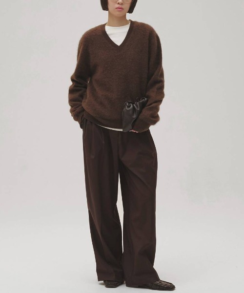TODAYFUL(トゥデイフル)の「【TODAYFUL/トゥデイフル】Lightweight Tuck Trousers/ライトウェイトタックトラウザーパンツ(スラックス・レディース・ダークブラウン/ブラック・38/36)」の8枚目の写真