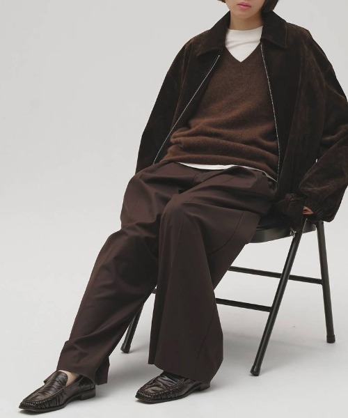 TODAYFUL(トゥデイフル)の「【TODAYFUL/トゥデイフル】Lightweight Tuck Trousers/ライトウェイトタックトラウザーパンツ(スラックス・レディース・ダークブラウン/ブラック・38/36)」の9枚目の写真