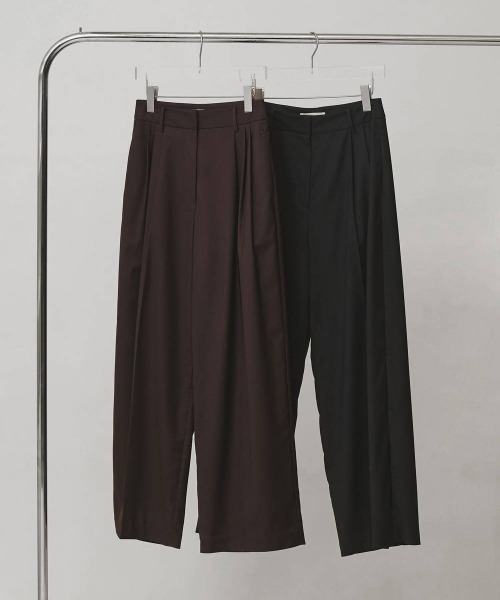 TODAYFUL(トゥデイフル)の「【TODAYFUL/トゥデイフル】Lightweight Tuck Trousers/ライトウェイトタックトラウザーパンツ(スラックス・レディース・ダークブラウン/ブラック・38/36)」の15枚目の写真
