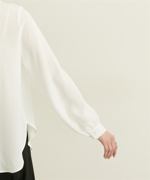 nissen（ニッセン）の「レース衿ボリューム袖ブラウス（シャツ/ブラウス・レディース・ラベンダー/オフホワイト・M/L）」の20枚目の写真