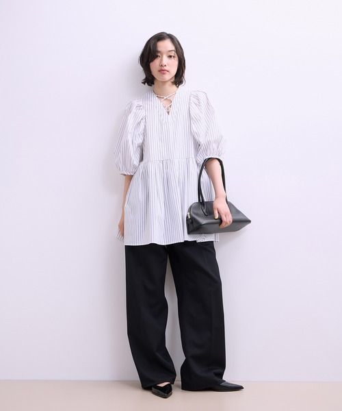 ADAM ET ROPE'（アダムエロペ）の「【WEB限定】2WAYバルーンスリーブチュニック（シャツ/ブラウス・レディース・ホワイト/ホワイト系その他/ブラック/サックスブルー・36/38）」の17枚目の写真