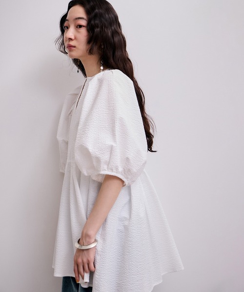 ADAM ET ROPE'（アダムエロペ）の「【WEB限定】2WAYバルーンスリーブチュニック（シャツ/ブラウス・レディース・ホワイト/ホワイト系その他/ブラック/サックスブルー・36/38）」の8枚目の写真
