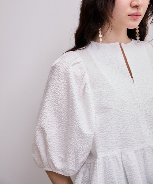 ADAM ET ROPE'（アダムエロペ）の「【WEB限定】2WAYバルーンスリーブチュニック（シャツ/ブラウス・レディース・ホワイト/ホワイト系その他/ブラック/サックスブルー・36/38）」の6枚目の写真