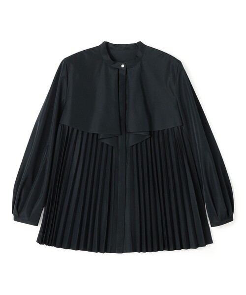 BALLSEY(ボールジィ)の「プリーツコンビ フロントドレープブラウス(シャツ/ブラウス・レディース・ホワイト/ネイビー・36)」の12枚目の写真