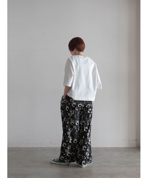 FIL DE FER（フィルデフェール）の「【予約】シャドウフラワープリント　イージーパンツ（その他パンツ・レディース・ピンク/ブラック・FREE）」の12枚目の写真