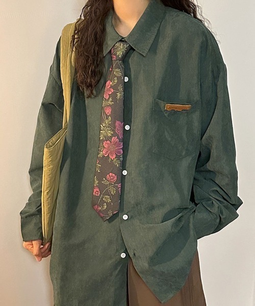 Flugge（フラッジー）の「ヴィンテージライクビッグシャツ（シャツ/ブラウス・レディース・グリーン/ベージュ・LARGE/MEDIUM）」の10枚目の写真