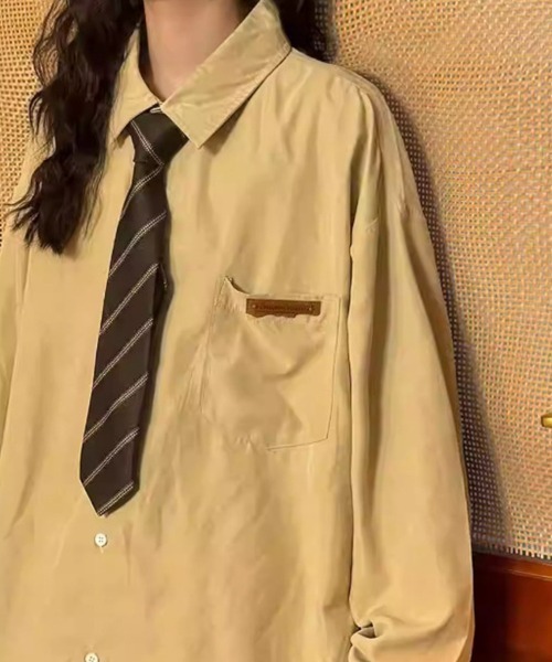 Flugge（フラッジー）の「ヴィンテージライクビッグシャツ（シャツ/ブラウス・レディース・グリーン/ベージュ・LARGE/MEDIUM）」の13枚目の写真
