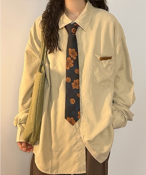 Flugge（フラッジー）の「ヴィンテージライクビッグシャツ（シャツ/ブラウス・レディース・グリーン/ベージュ・LARGE/MEDIUM）」の15枚目の写真