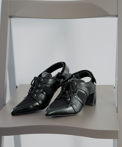 HARE（ハレ）の「ポインテッドトゥスニーカーミュール(HARE)（サンダル・レディース・ブラック・LARGE/MEDIUM）」の2枚目の写真