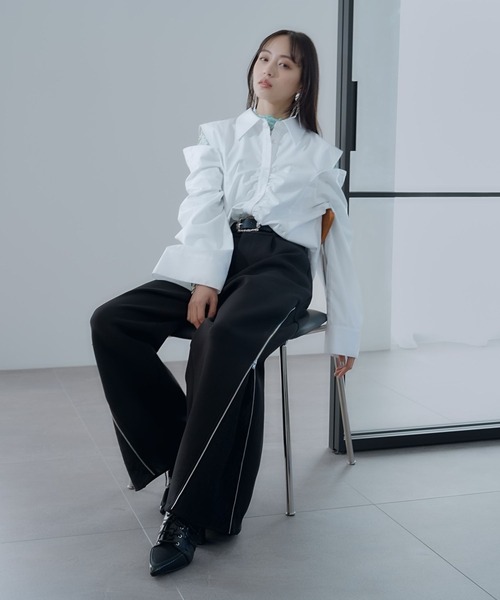 HARE（ハレ）の「ポインテッドトゥスニーカーミュール(HARE)（サンダル・レディース・ブラック・LARGE/MEDIUM）」の4枚目の写真