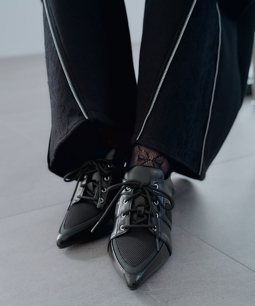 HARE（ハレ）の「ポインテッドトゥスニーカーミュール(HARE)（サンダル・レディース・ブラック・LARGE/MEDIUM）」の6枚目の写真