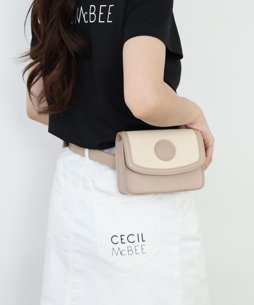 CECIL McBEE(セシルマクビー)の「Emblem Scope Case(ボディバッグ/ウエストポーチ・レディース・ピンク/ホワイト/ベージュ・F)」の10枚目の写真