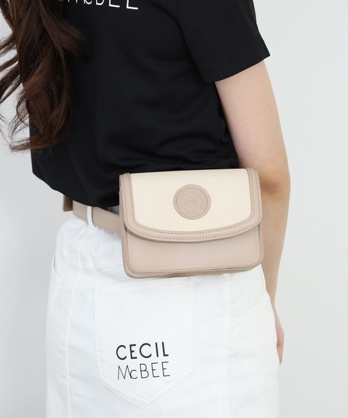 CECIL McBEE(セシルマクビー)の「Emblem Scope Case(ボディバッグ/ウエストポーチ・レディース・ピンク/ホワイト/ベージュ・F)」の11枚目の写真