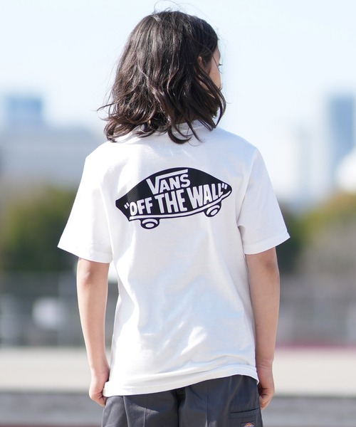 VANS（バンズ）の「VANS/バンズ キッズ 半袖 Tシャツ ロゴ バックプリント DOUBLE STANDARD VN000T30（Tシャツ/カットソー・キッズ・ホワイト/ブラック・150cm/140cm/130cm）」の2枚目の写真