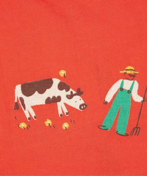 BOBO CHOSES(ボボショーズ)の「総柄Farm Adventure 半パンツ・布帛【キッズ】(その他パンツ・キッズ・レッド・130/120/110/100)」の2枚目の写真