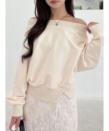 MERCURYDUO | 裏毛オフショルトップス(Tシャツ/カットソー)