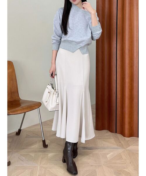 MERCURYDUO（マーキュリーデュオ）の「裏毛オフショルトップス（Tシャツ/カットソー・レディース・アイボリー/グレー・FREE）」の14枚目の写真