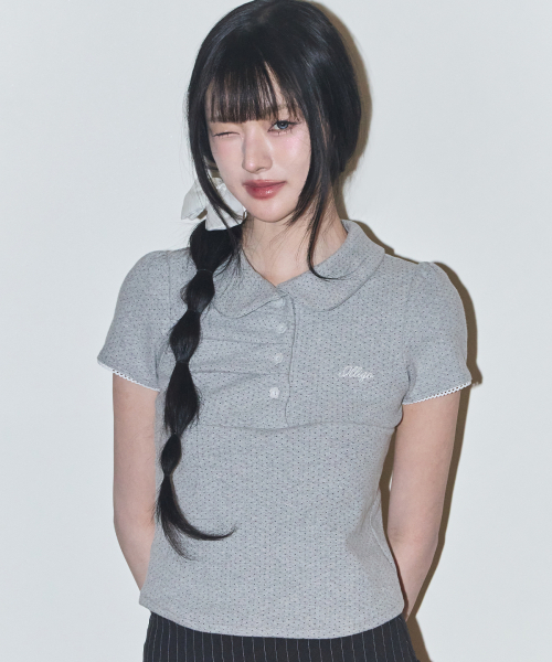ILLIGO(イリゴ)の「ドットピンタックカラーTメランジ(Tシャツ/カットソー・レディース・その他・OS)」の8枚目の写真