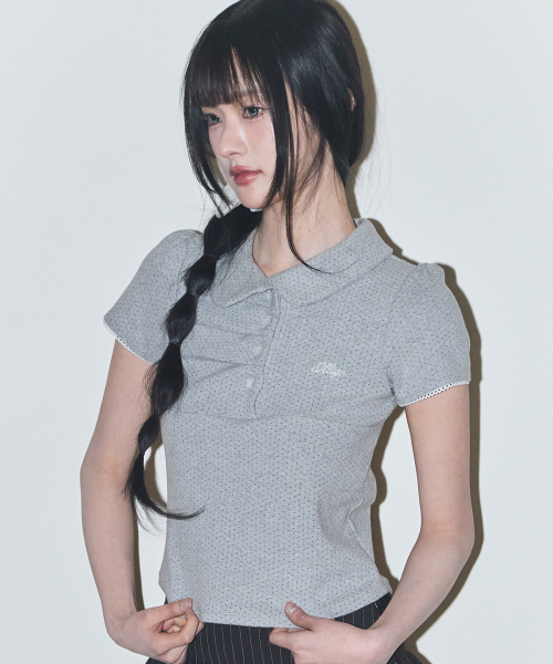 ILLIGO(イリゴ)の「ドットピンタックカラーTメランジ(Tシャツ/カットソー・レディース・その他・OS)」の7枚目の写真