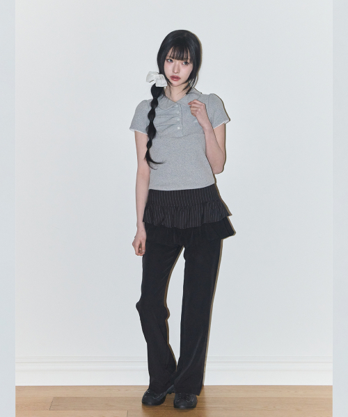 ILLIGO(イリゴ)の「ドットピンタックカラーTメランジ(Tシャツ/カットソー・レディース・その他・OS)」の3枚目の写真