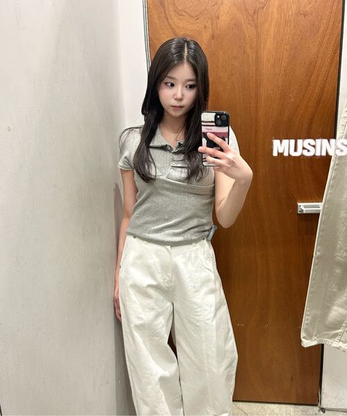 ILLIGO(イリゴ)の「ドットピンタックカラーTメランジ(Tシャツ/カットソー・レディース・その他・OS)」の2枚目の写真