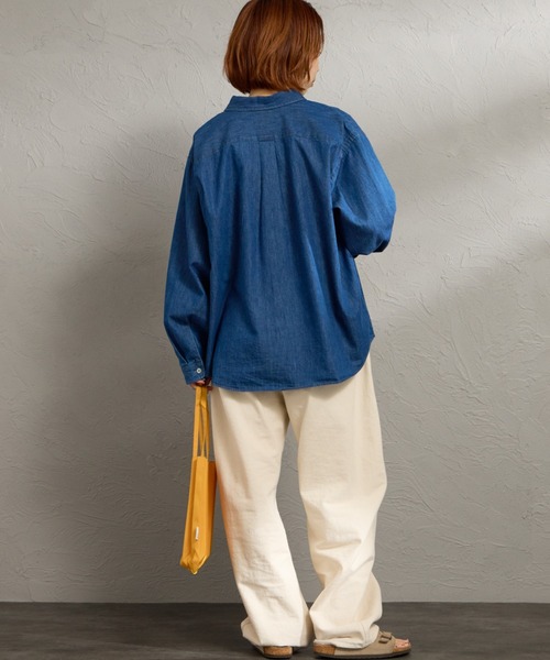 DANTON（ダントン）の「[DANTON/ダントン] レギュラーカラー ダンガリーデニムシャツ（シャツ/ブラウス・レディース・ブルー・38/36）」の11枚目の写真