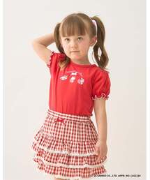 Lycee mine | 【サンリオキャラクターズ】【速乾・UV・型崩れしない】いちごのおうちプリントTシャツ(Tシャツ/カットソー)