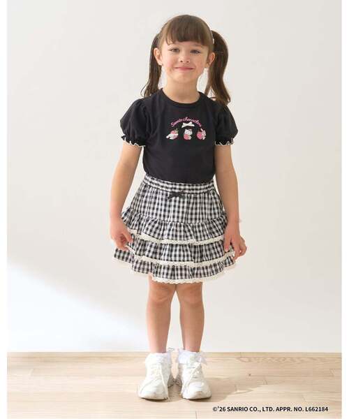 Lycee mine（リセマイン）の「【サンリオキャラクターズ】【速乾・UV・型崩れしない】いちごのおうちプリントTシャツ（Tシャツ/カットソー・キッズ・レッド/オフホワイト/ブラック/ライトピンク/ラベンダー・100cm/110cm/130cm/120cm/140cm）」の19枚目の写真