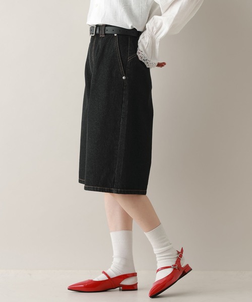 RAGEBLUE(レイジブルー)の「ステッチデザイン/デニムショートパンツ/セットアップ対応(デニムパンツ・レディース・ブルー/ブラック・FREE)」の8枚目の写真
