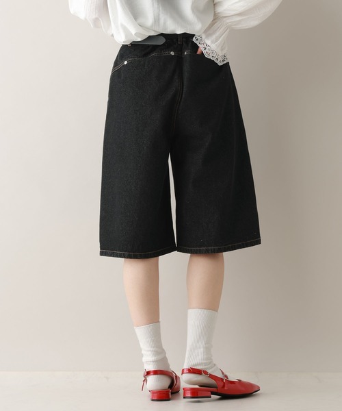 RAGEBLUE(レイジブルー)の「ステッチデザイン/デニムショートパンツ/セットアップ対応(デニムパンツ・レディース・ブルー/ブラック・FREE)」の9枚目の写真