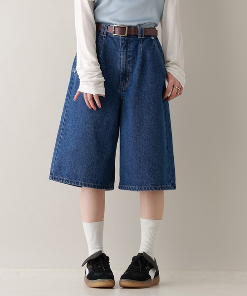 RAGEBLUE(レイジブルー)の「ステッチデザイン/デニムショートパンツ/セットアップ対応(デニムパンツ・レディース・ブルー/ブラック・FREE)」の12枚目の写真