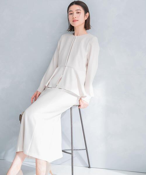URBAN RESEARCH ROSSO WOMEN(アーバンリサーチ ロッソ)の「kaene フレアジャケットセットワンピース(ワンピース・レディース・ベージュ/ネイビー・MEDIUM)」の1枚目の写真
