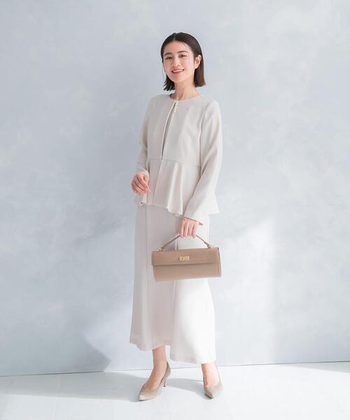URBAN RESEARCH ROSSO WOMEN(アーバンリサーチ ロッソ)の「kaene フレアジャケットセットワンピース(ワンピース・レディース・ベージュ/ネイビー・MEDIUM)」の7枚目の写真