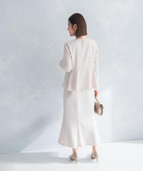 URBAN RESEARCH ROSSO WOMEN(アーバンリサーチ ロッソ)の「kaene フレアジャケットセットワンピース(ワンピース・レディース・ベージュ/ネイビー・MEDIUM)」の8枚目の写真