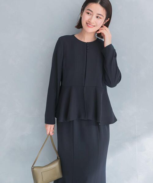 URBAN RESEARCH ROSSO WOMEN(アーバンリサーチ ロッソ)の「kaene フレアジャケットセットワンピース(ワンピース・レディース・ベージュ/ネイビー・MEDIUM)」の11枚目の写真