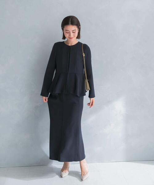 URBAN RESEARCH ROSSO WOMEN(アーバンリサーチ ロッソ)の「kaene フレアジャケットセットワンピース(ワンピース・レディース・ベージュ/ネイビー・MEDIUM)」の14枚目の写真