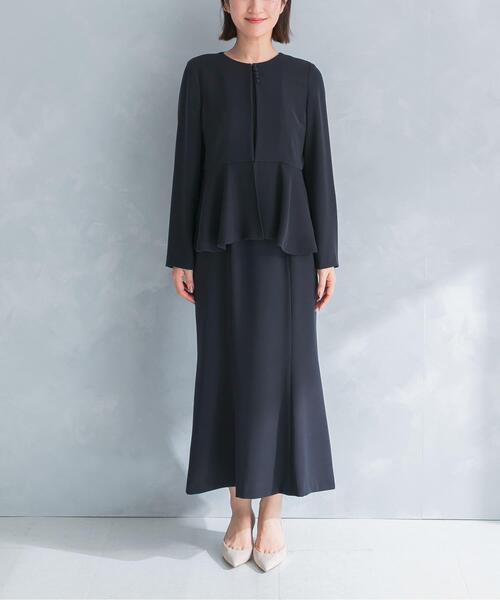 URBAN RESEARCH ROSSO WOMEN(アーバンリサーチ ロッソ)の「kaene フレアジャケットセットワンピース(ワンピース・レディース・ベージュ/ネイビー・MEDIUM)」の16枚目の写真