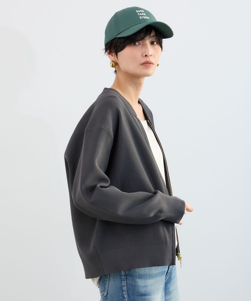 BARNYARDSTORM(バンヤードストーム)の「BARNYARDSTORM / 畦編みZIPカーディガン(カーディガン/ボレロ・レディース・ライトベージュ/ホワイト/チャコールグレー・FREE)」の13枚目の写真