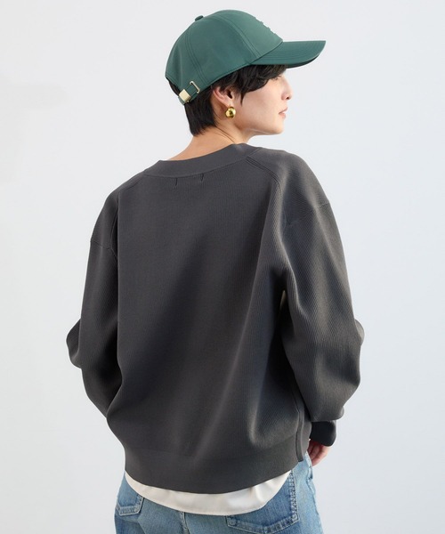 BARNYARDSTORM(バンヤードストーム)の「BARNYARDSTORM / 畦編みZIPカーディガン(カーディガン/ボレロ・レディース・ライトベージュ/ホワイト/チャコールグレー・FREE)」の14枚目の写真